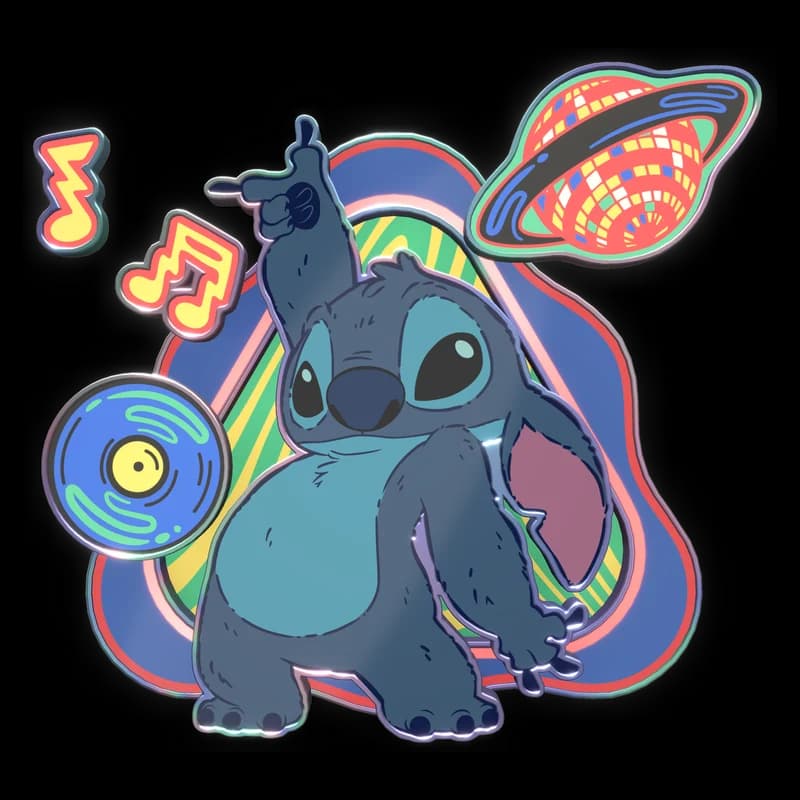 Disco Dancing pin: Stitch dancing under a disco-ball planet (Stitch Vol.1, Limited Edition)